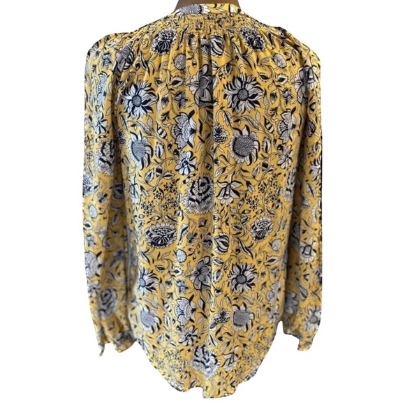 Lucky Brand  boho peasant style floral blouse size XS - Picture 2 of 3